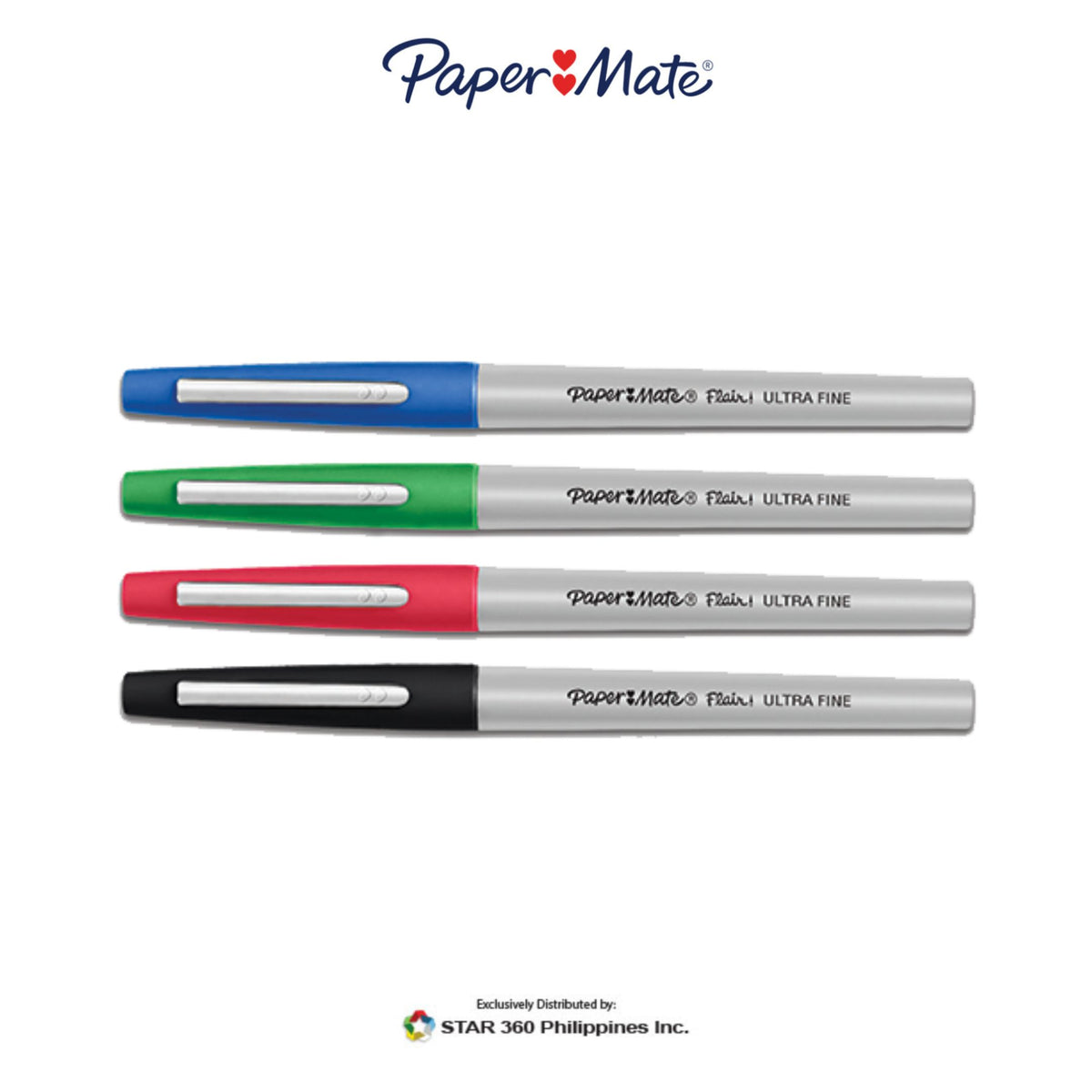 Paper Mate Flair Ultra Fine Tip Pens Business 4ct Star 360