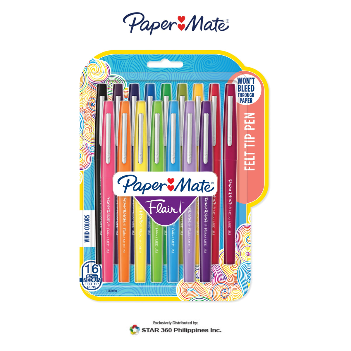 Paper Mate Flair Medium Felt Tip Pen 16ct – Star 360