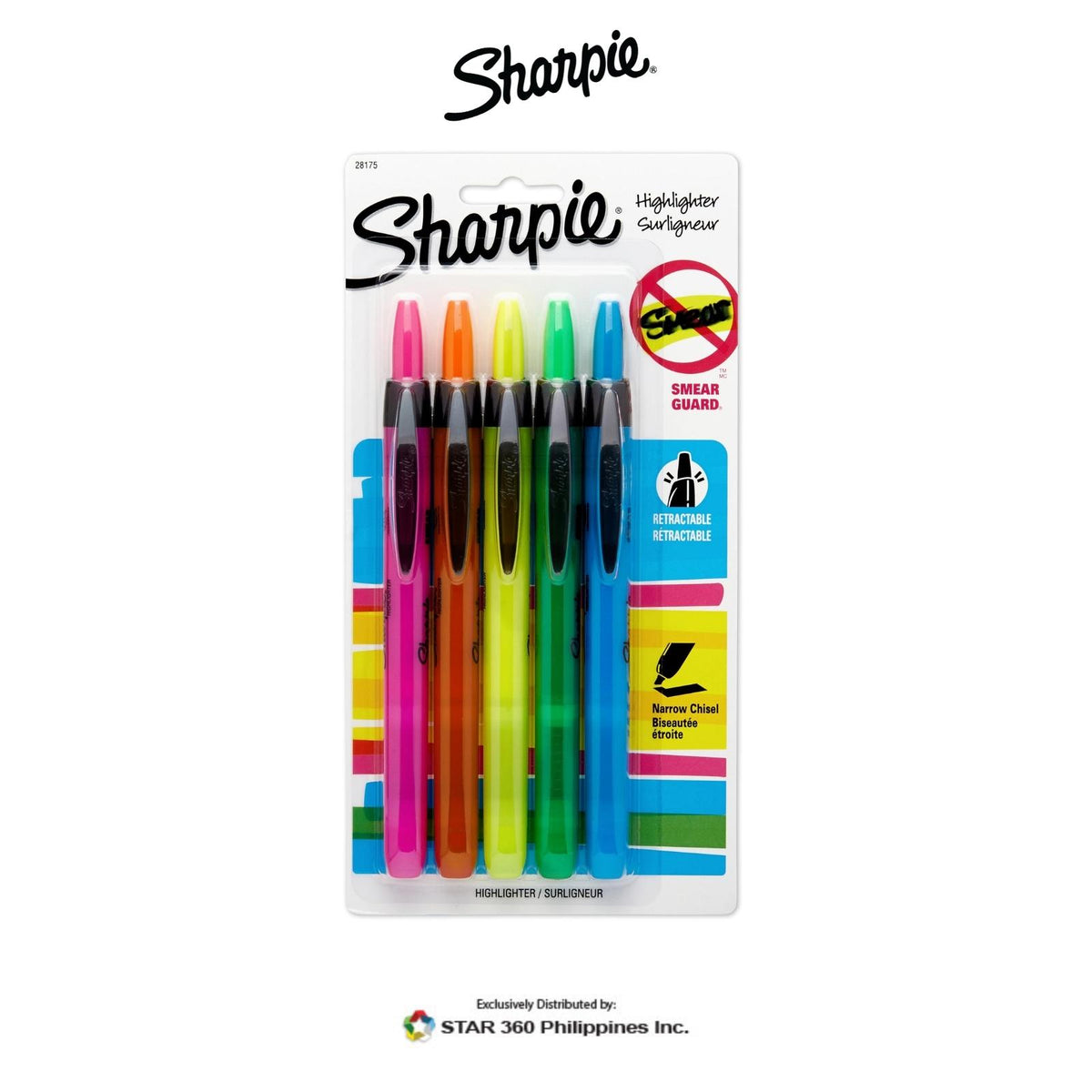 Sharpie Retractable Highlighter Assorted Sets Star 360