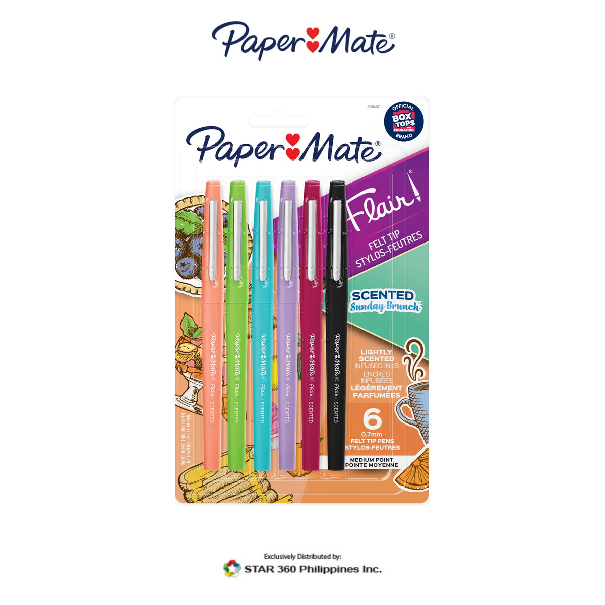 Paper Mate Flair 24pk Felt Pens 0.7mm Medium Tip Multicolored