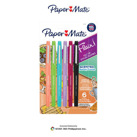 Paper Mate Flair Medium Felt Tip Pen Scented 6ct