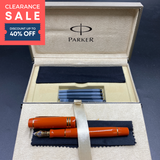 (CLEARANCE SALE) Parker Duofold Centennial Big Red Gold Trim Fountain Pen Fine nib
