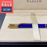 (CLEARANCE SALE) Parker Duofold Lapis Lazuli Gold Trim Ballpoint Pen