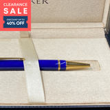 (CLEARANCE SALE) Parker Duofold Lapis Lazuli Gold Trim Ballpoint Pen
