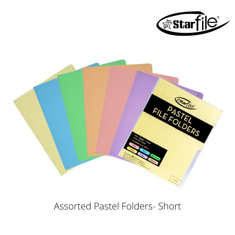 Starfile Pastel File Folders Short/ Long Size Star 360