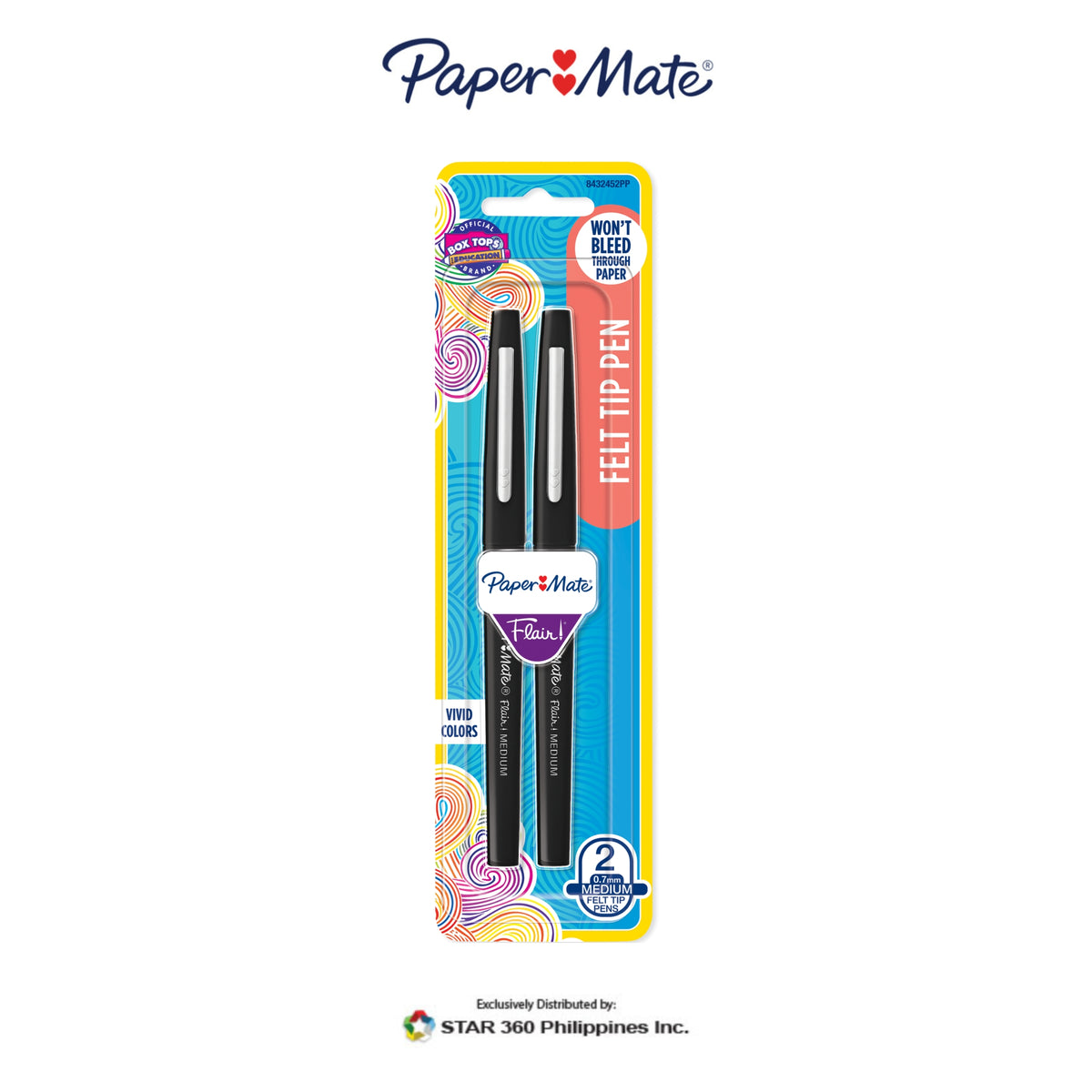 Paper Mate Flair Filzstifte – Medium Spitze, 4er Pack, Rot, Für Notizen & Kreativität