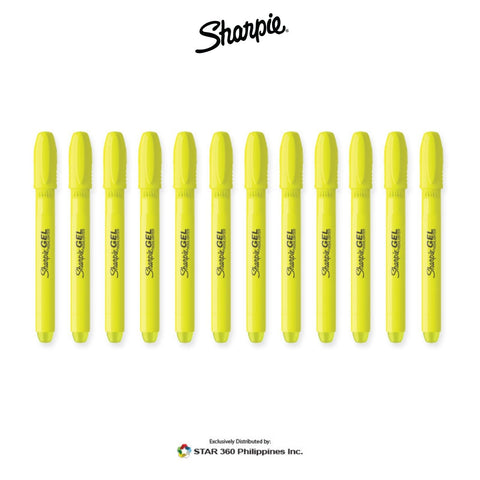 Sharpie Gel Stick Highlighter Fl. Yellow (Box of 12)
