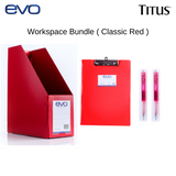EVO Work from Home Bundle (Workspace Essentials) (Evo Foldable Magazine Rack, Evo Clipboard and Titus Shake Pencil)