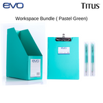 EVO Work from Home Bundle (Workspace Essentials) (Evo Foldable Magazine Rack, Evo Clipboard and Titus Shake Pencil)