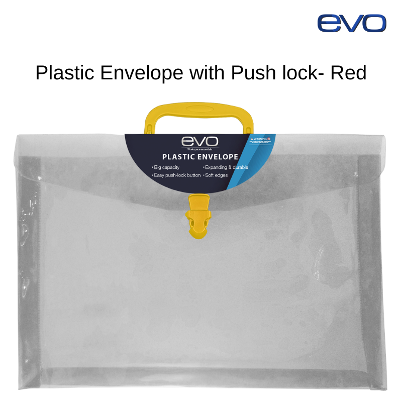 CLEARANCE SALE: EVO Plastic Envelope (Push Lock/ Zipper Lock) - with M ...