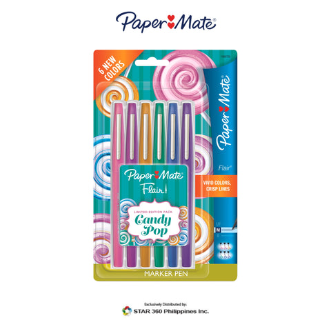 Paper Mate Flair Medium Point Candy Pop 6ct