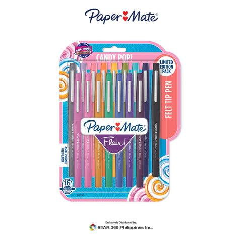 Paper Mate Flair Medium Point Candy Pop 16ct