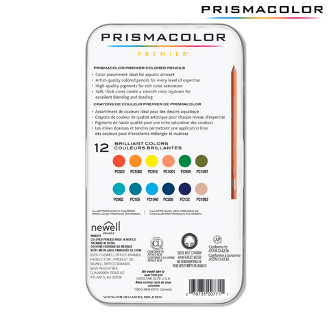Prismacolor Premier Colored Pencils – Soft Core Landscape Set, 12 Count