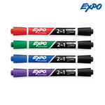 Expo 2-in-1 Dry Erase Whiteboard Marker - Chisel Tip (Asstd 4ct)