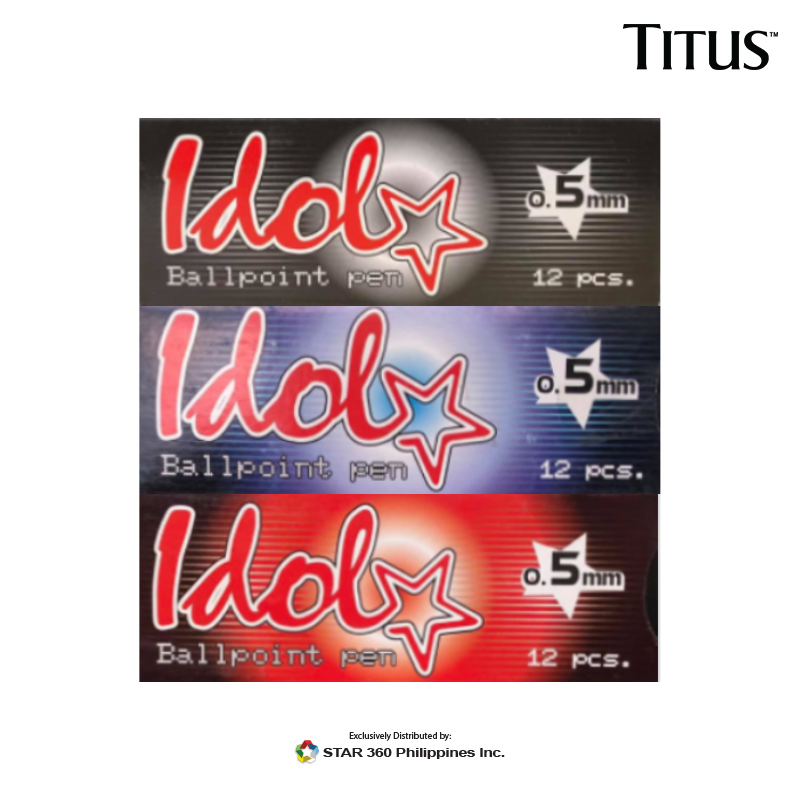 Titus Idol Pens Bundle (Black, Blue, Red) Star 360