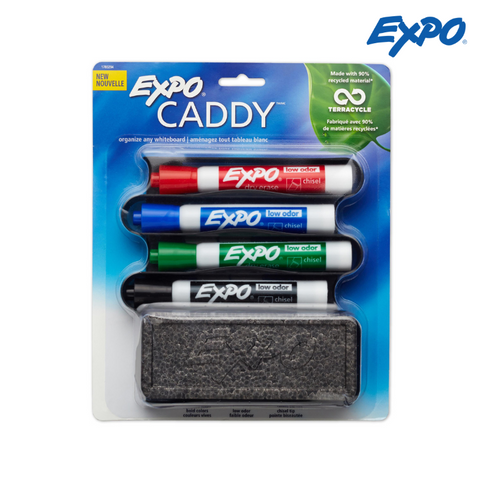 Expo Caddy Low Odor Dry Erase Whiteboard Marker - Chisel Tip (Asstd 4s)