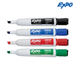 Expo Magnetic Dry Eraser Whiteboard Marker with Eraser - Chisel Tip (Asstd 4s)