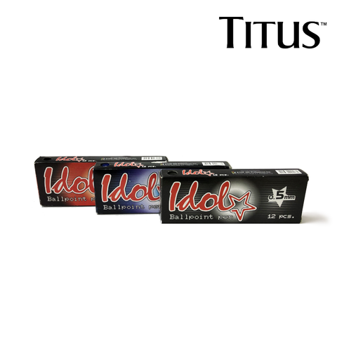 60pcs Titus Idol Ballpoint Ballpen (3 BLACK, 1 BLUE, 1 RED)