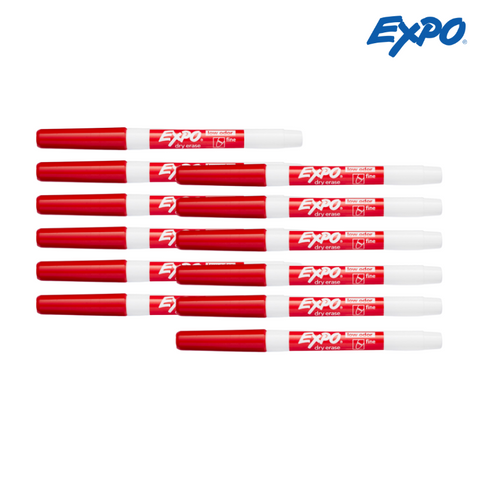 Expo Low Odor Dry Erase Whiteboard Marker - Red Fine Tip (Pack of 12s)