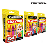 Mongol Exam Pencil Case with Mongol Crayons and Kilometrico Black 12s Bundle